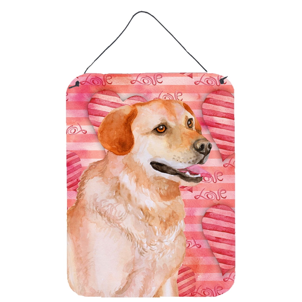 Picture of Carolines Treasures BB9801DS1216 Labrador Retriever Love Wall or Door Hanging Prints