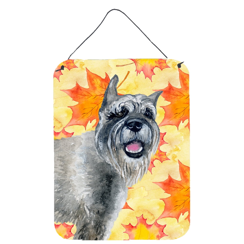 Schnauzer Fall Wall or Door Hanging Prints
