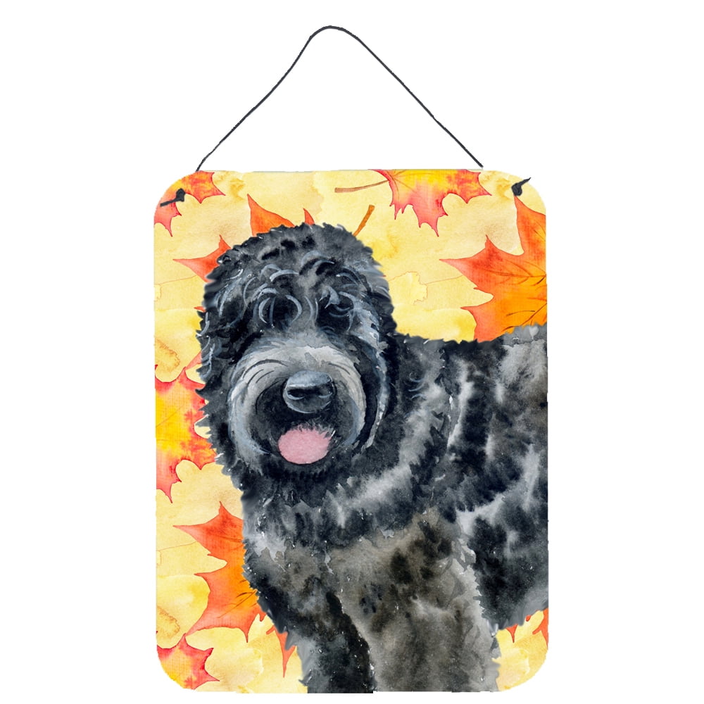 Black Russian Terrier Fall Wall or Door Hanging Prints