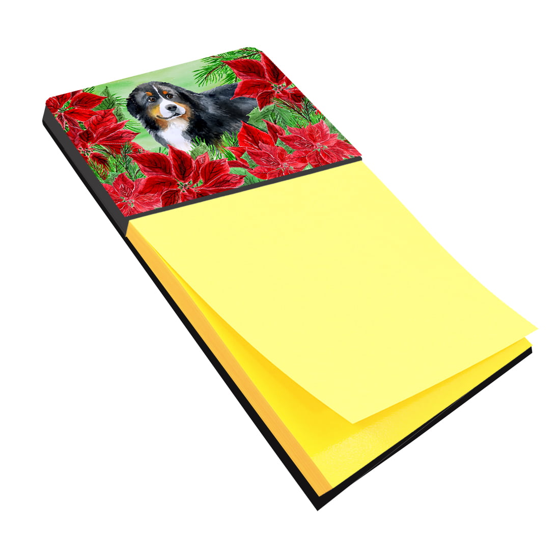 CK1294SN Bernese Mountain Dog Poinsettas Sticky Note Holder