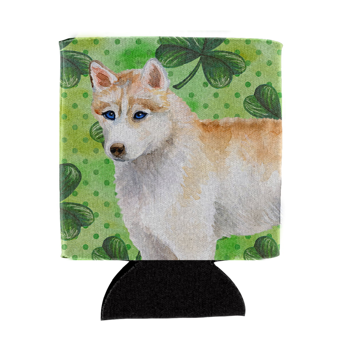 Siberian Husky St.Patricks Can or Bottle Hugger