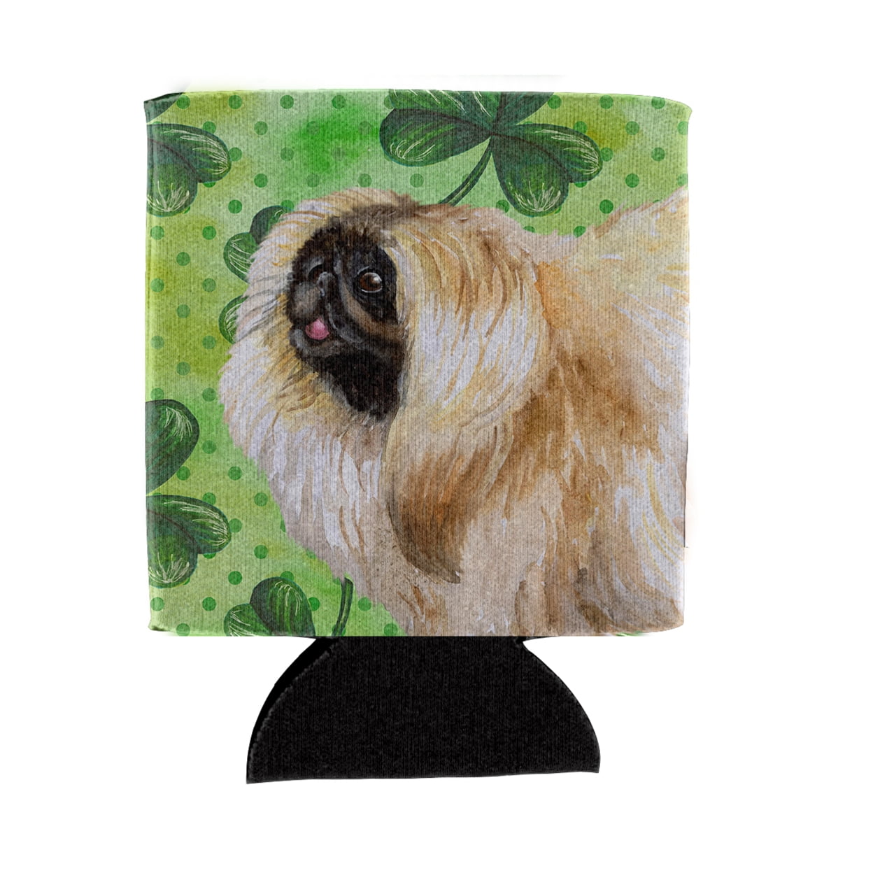 BB9855CC Pekingese St.Patricks Can or Bottle Hugger