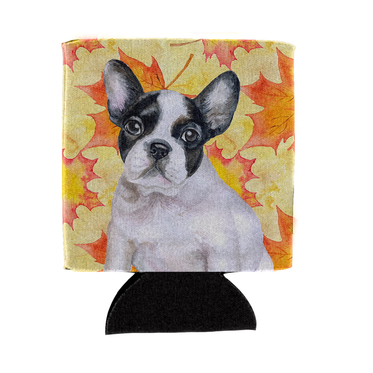 French Bulldog Black White Fall Can or Bottle Hugger