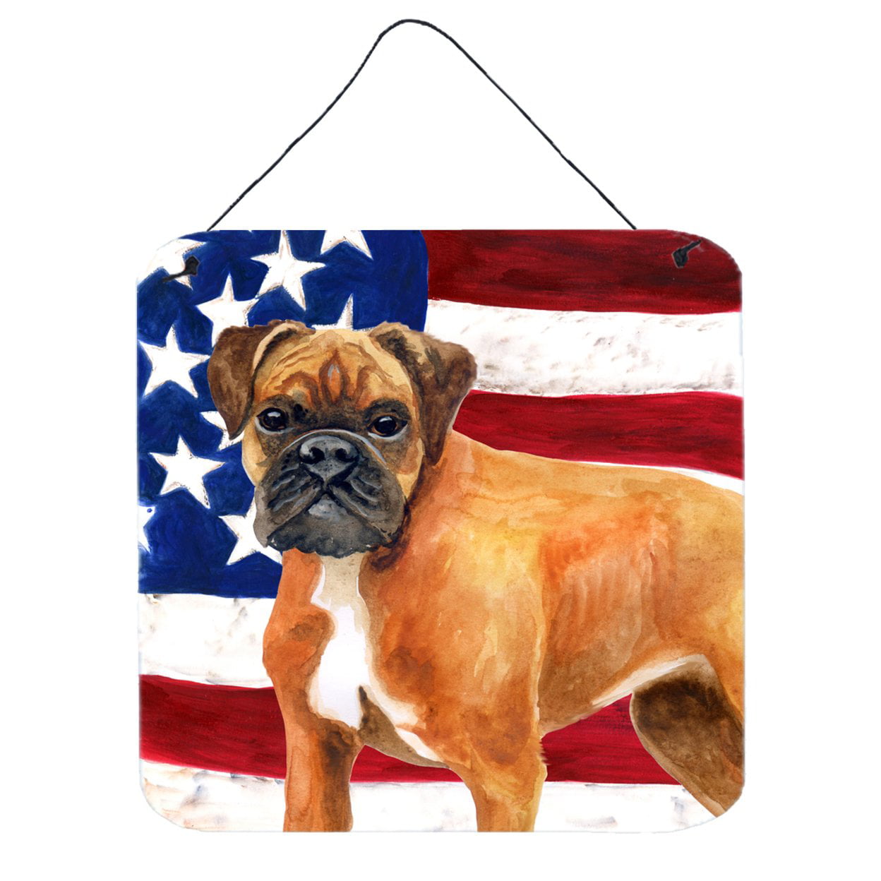 Picture of Carolines Treasures BB9640DS66 German Boxer Patriotic Wall or Door Hanging Prints