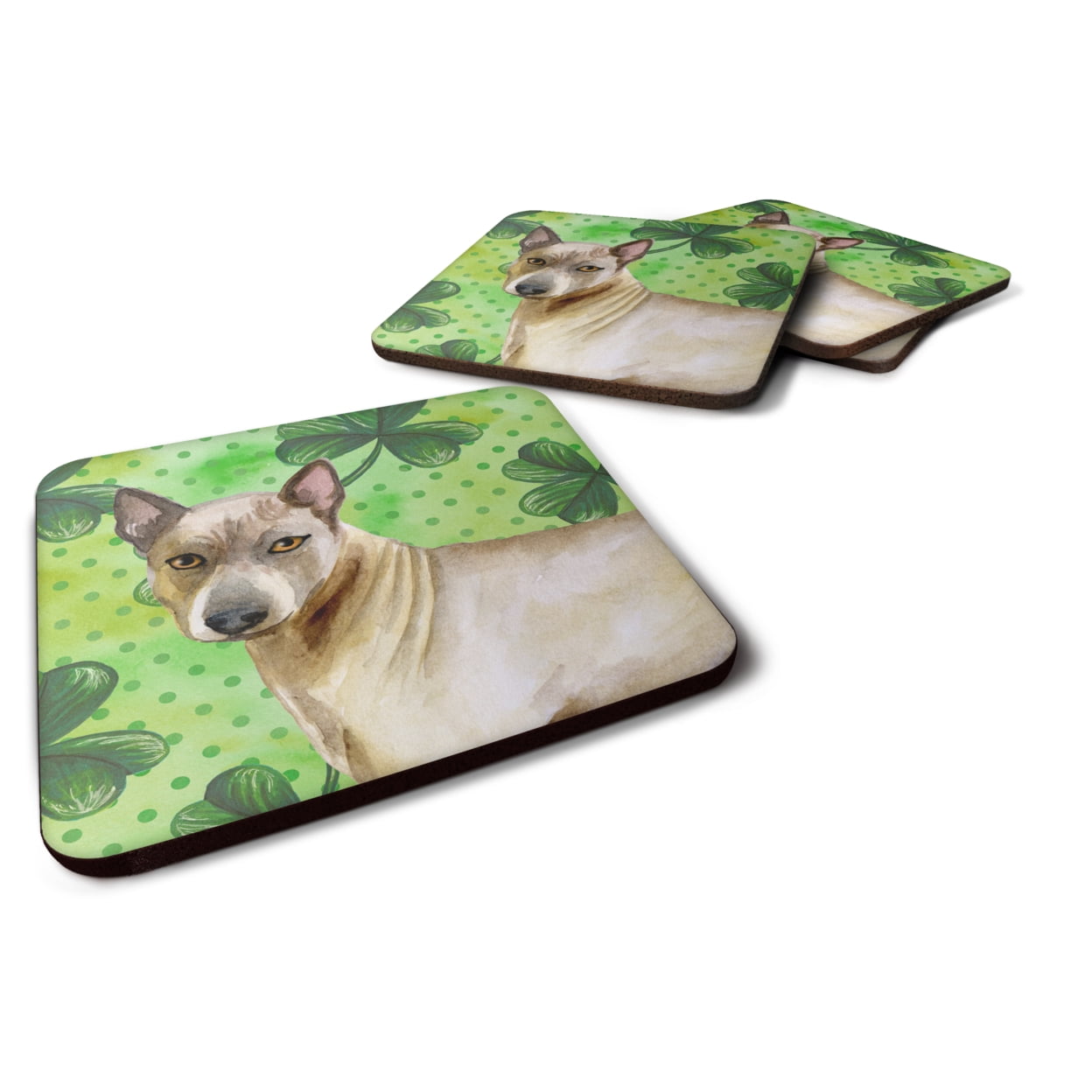 Thai Ridgeback St.Patricks Foam Coaster, 3.5 x 3.5 in. - Set of 4