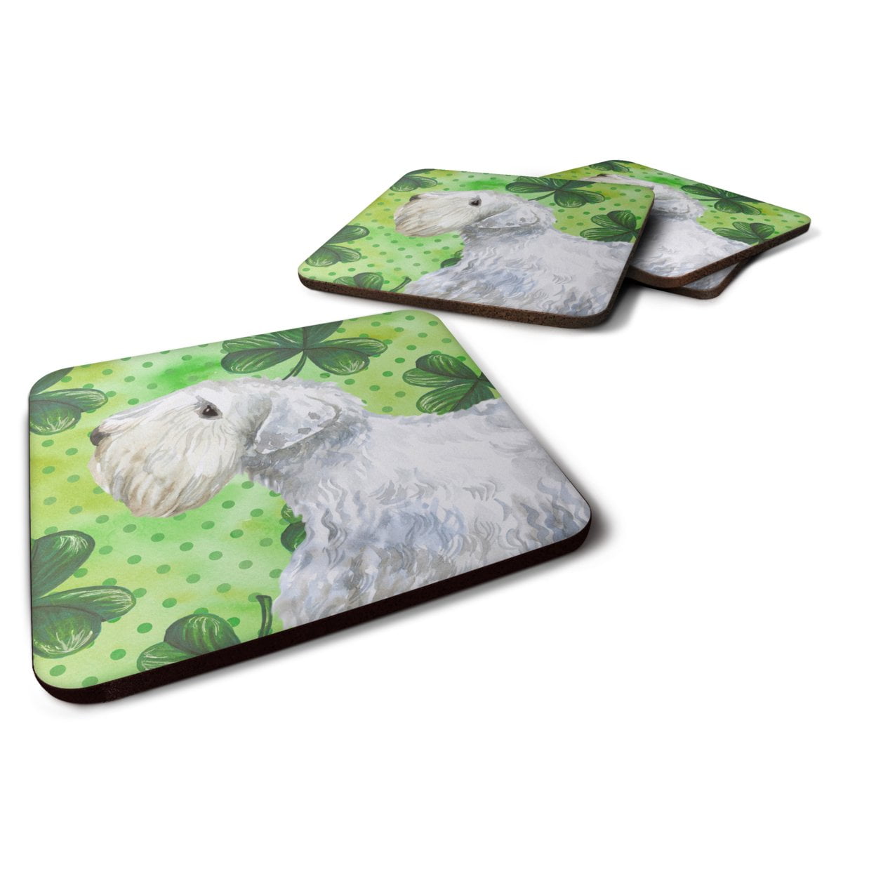 Sealyham Terrier St.Patricks Foam Coaster, 3.5 x 3.5 in. - Set of 4
