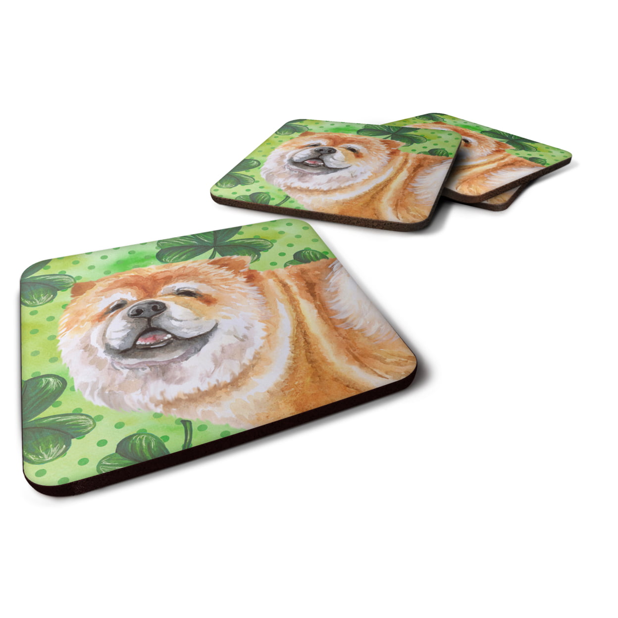 Cane Corso St.Patricks Foam Coaster, 3.5 x 3.5 in. - Set of 4