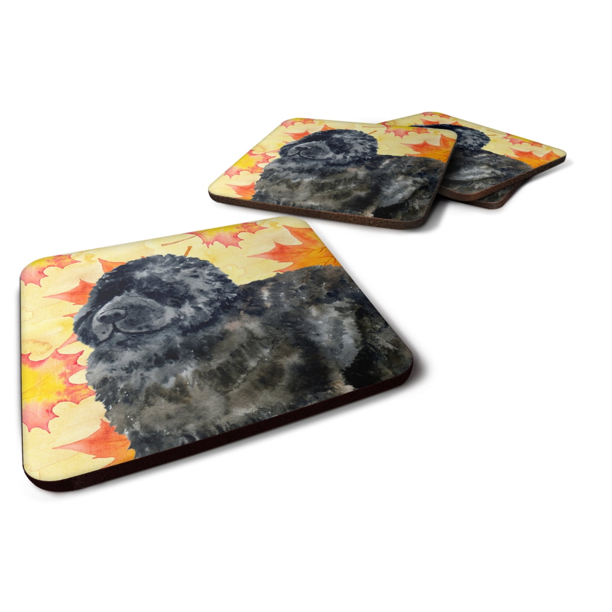 BB9932FC Newfoundland Fall Foam Coaster, 3.5 x 3.5 in. - Set of 4