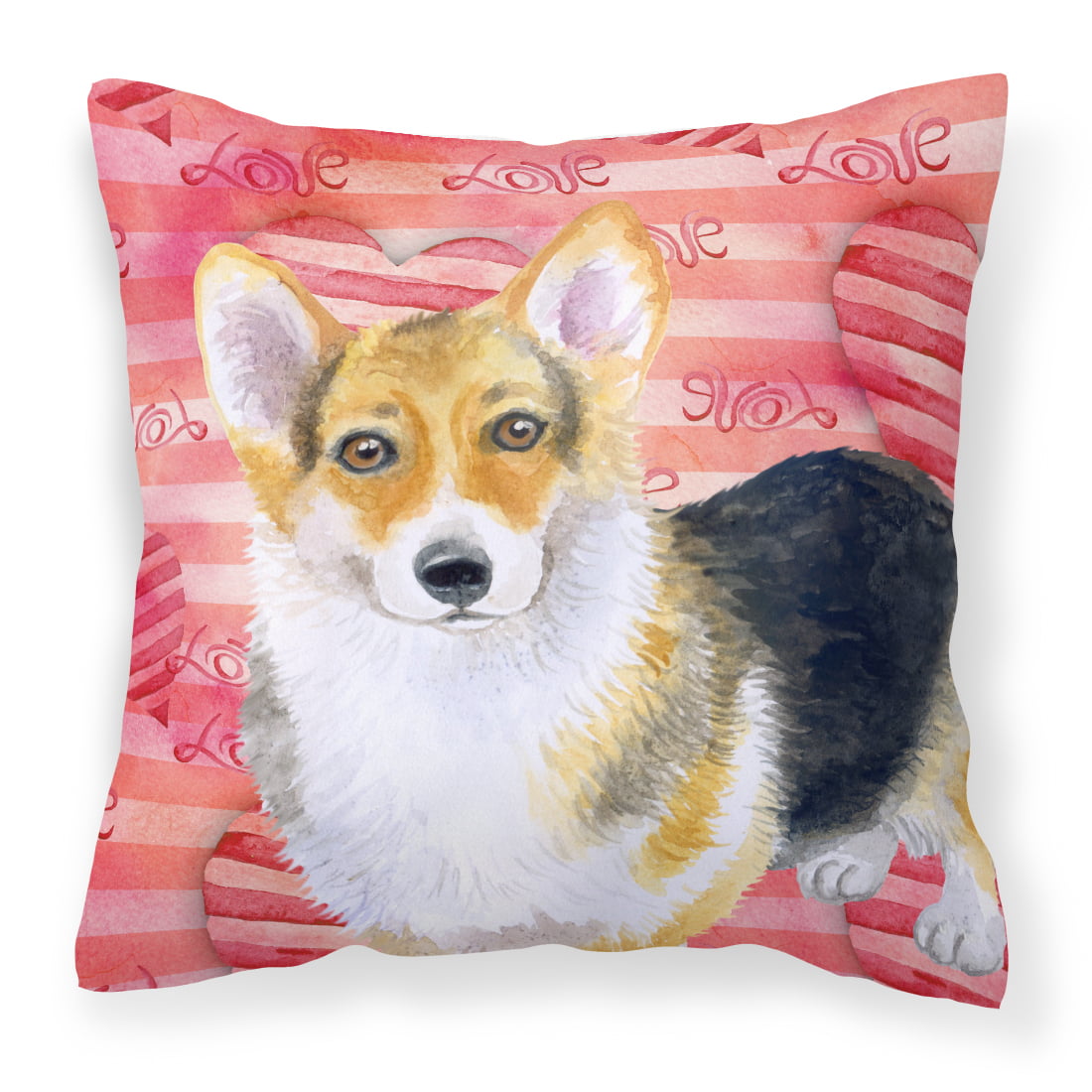 Pembroke Corgi Love Fabric Decorative Pillow