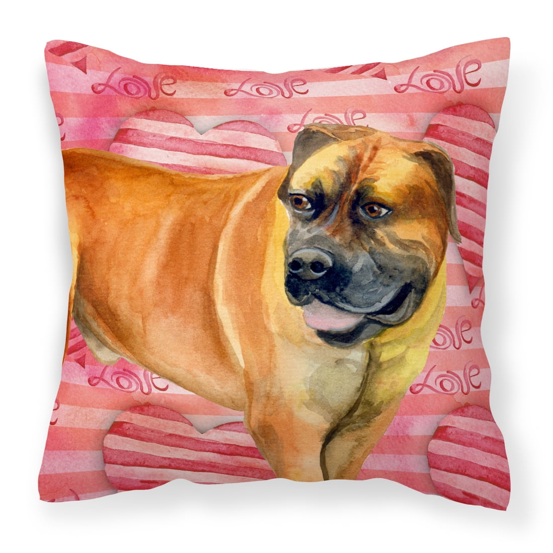 Boerboel Mastiff Love Fabric Decorative Pillow