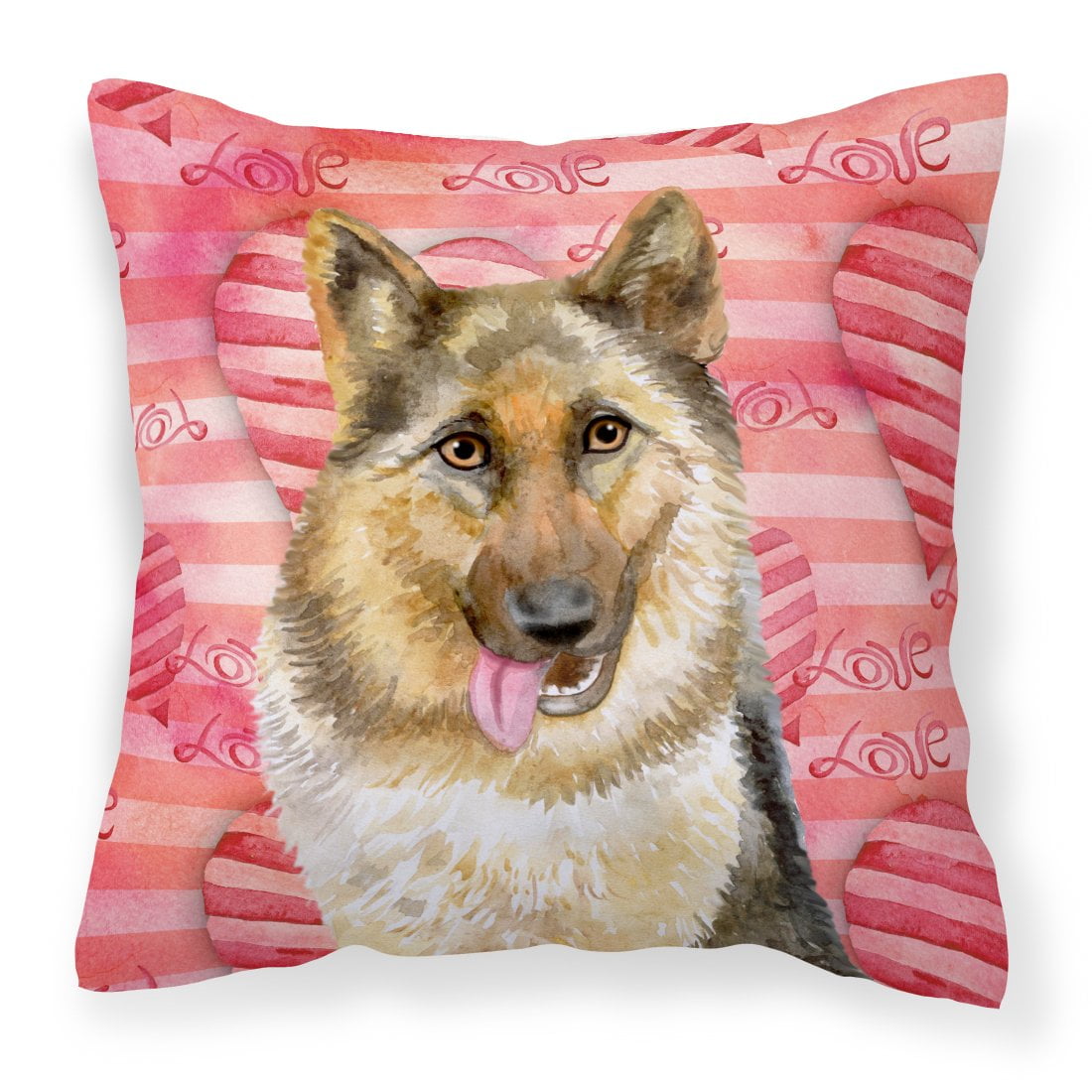 German Shepherd Love Fabric Decorative Pillow