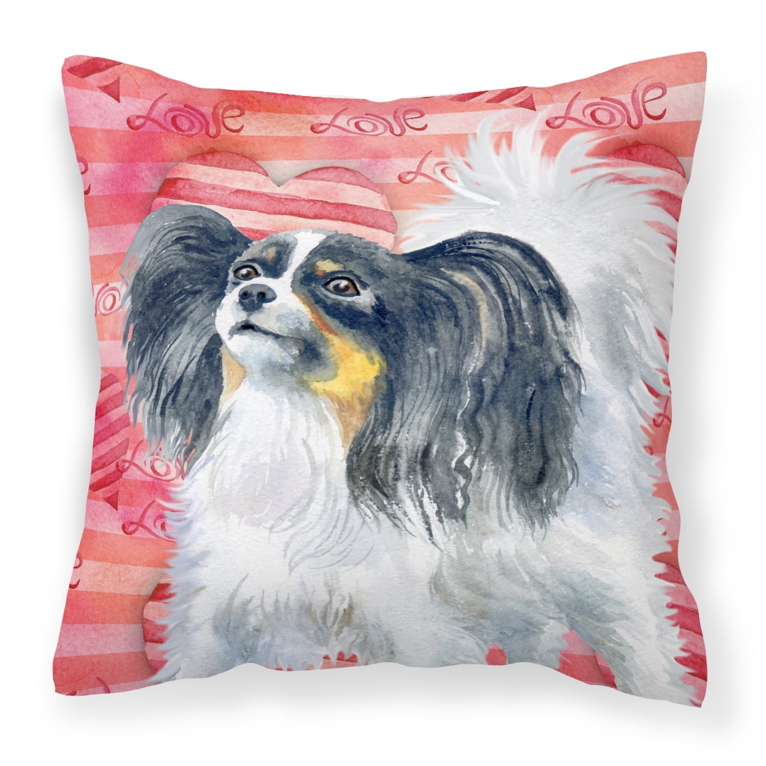 Papillon Love Fabric Decorative Pillow