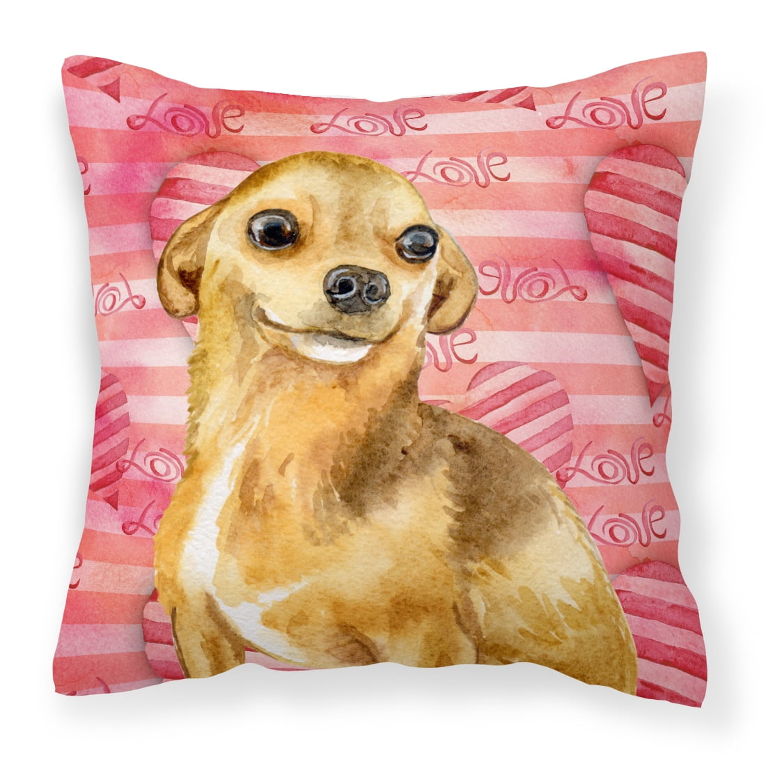 Chihuahua Love Fabric Decorative Pillow
