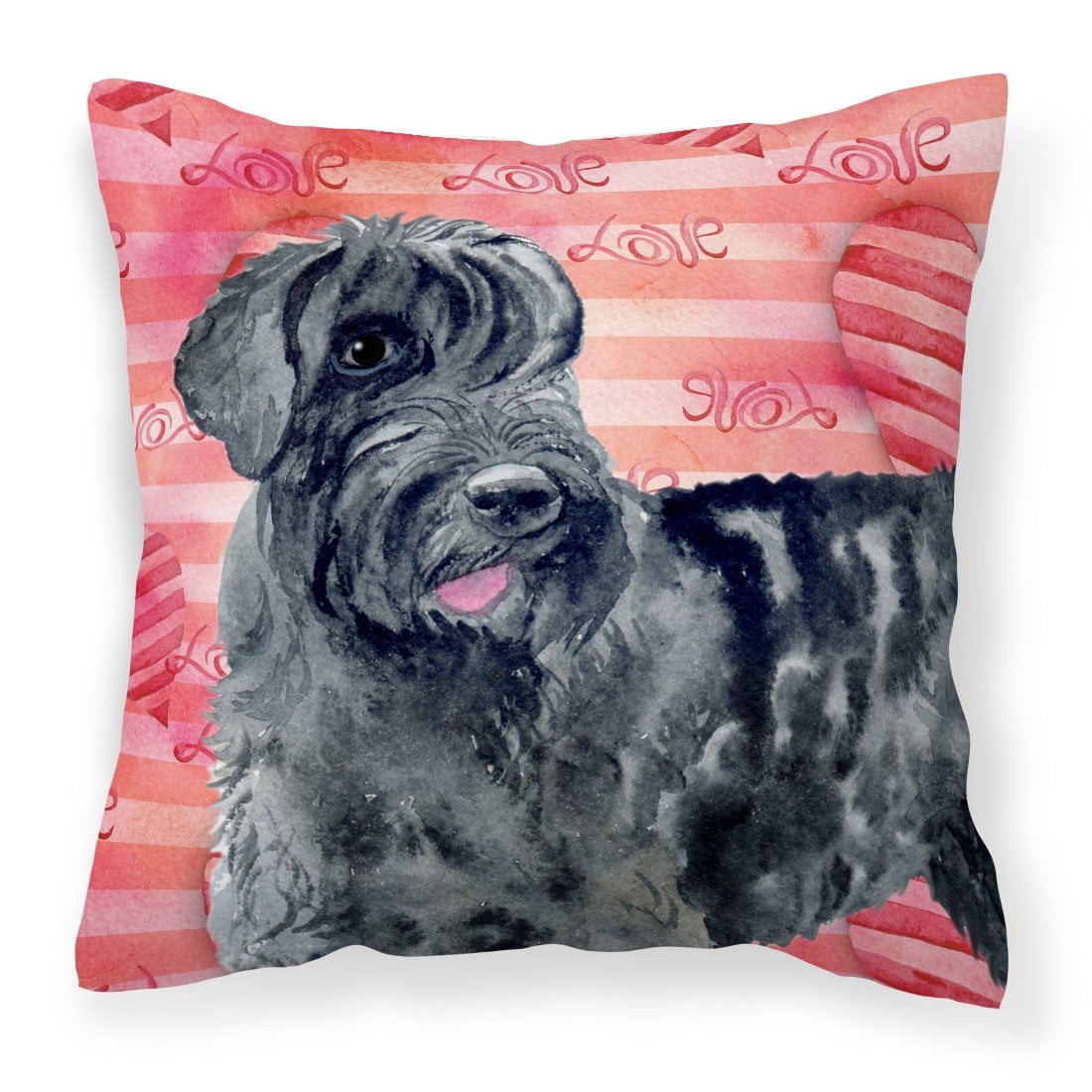Giant Schnauzer Love Fabric Decorative Pillow
