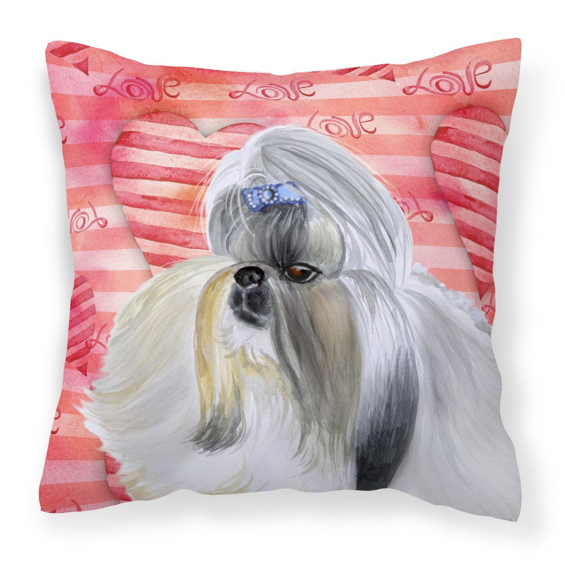 Shih Tzu Love Fabric Decorative Pillow