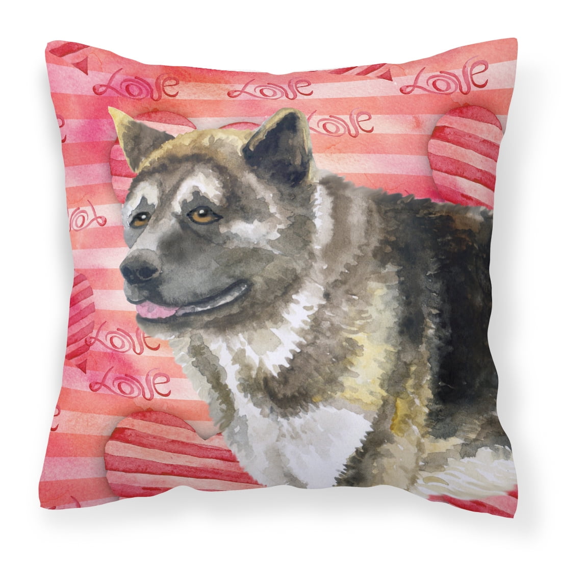 American Akita Love Fabric Decorative Pillow