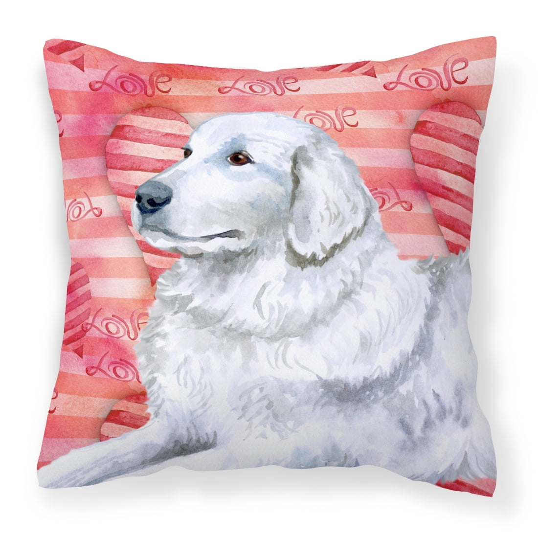 Maremma Sheepdog Love Fabric Decorative Pillow