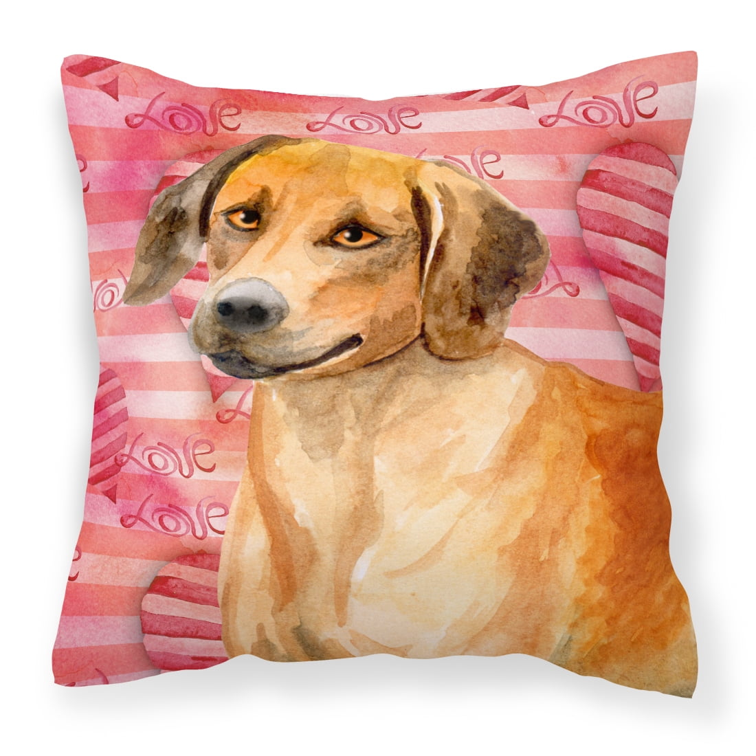 Rhodesian Ridgeback Love Fabric Decorative Pillow
