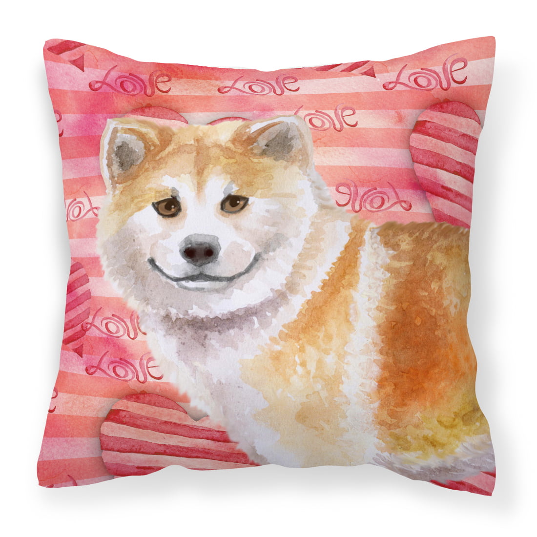 Shiba Inu Love Fabric Decorative Pillow