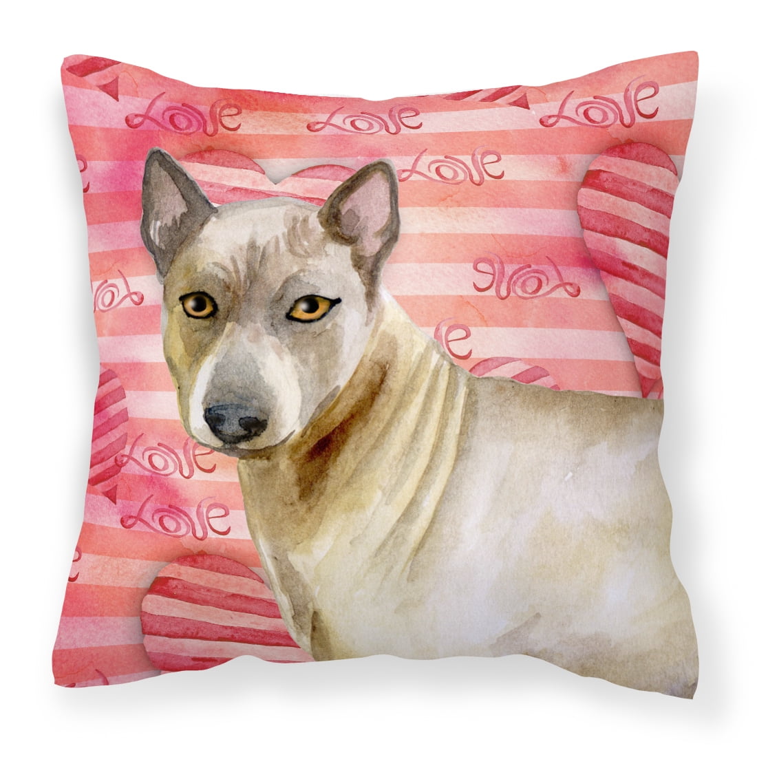 Picture of Carolines Treasures BB9767PW1818 Thai Ridgeback Love Fabric Decorative Pillow