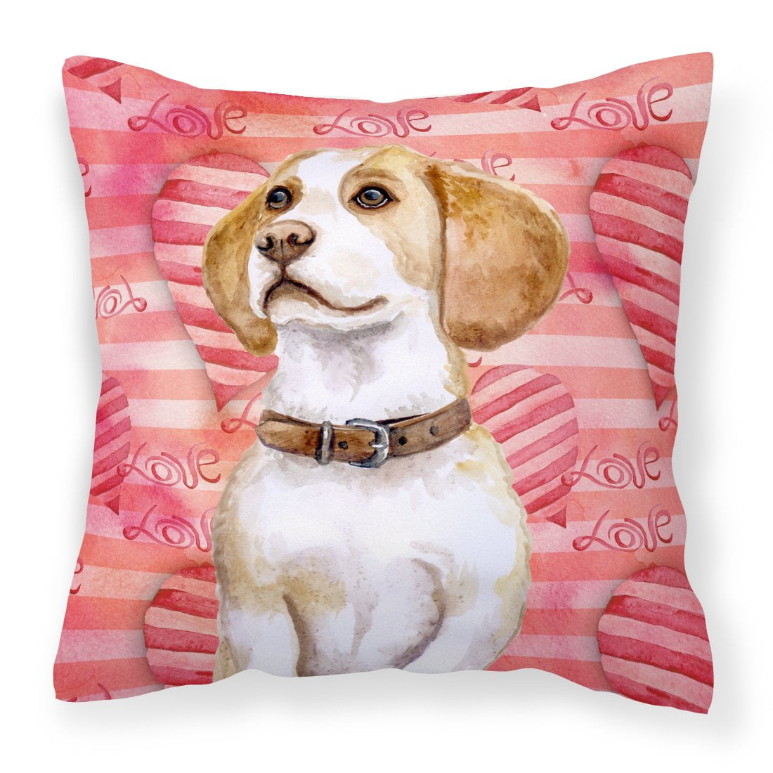 Beagle Love Fabric Decorative Pillow
