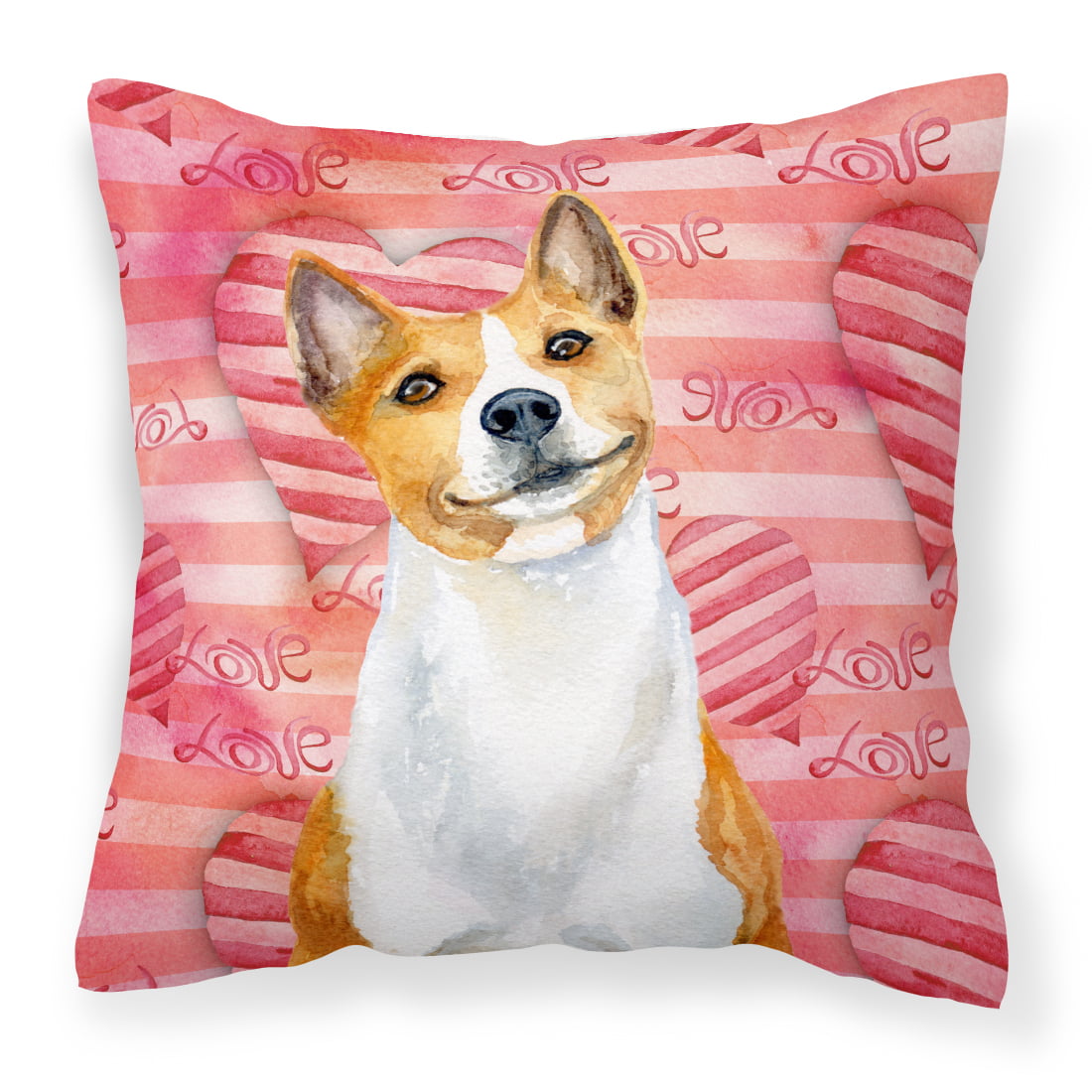 Basenji Love Fabric Decorative Pillow
