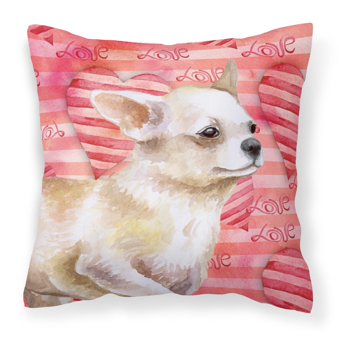 Chihuahua Leg Up Love Fabric Decorative Pillow