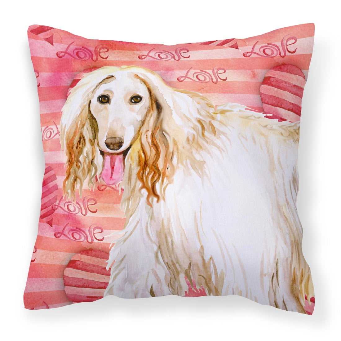Afghan Hound Love Fabric Decorative Pillow
