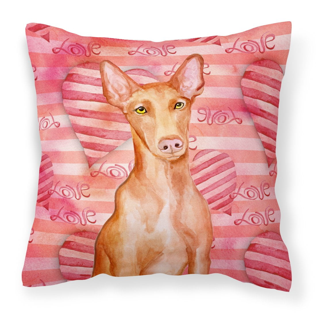 Pharaoh Hound Love Fabric Decorative Pillow