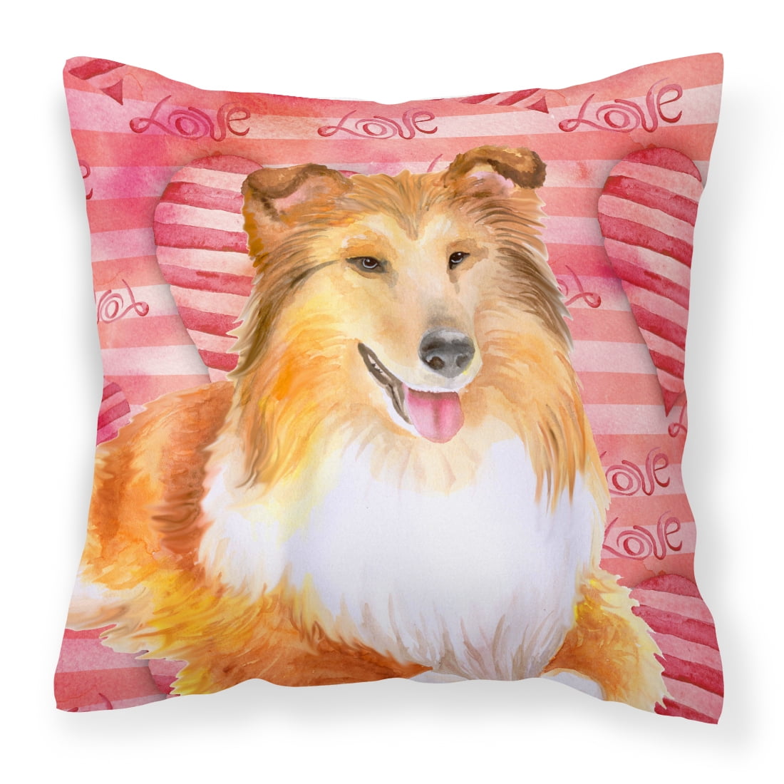 Sheltie Love Fabric Decorative Pillow