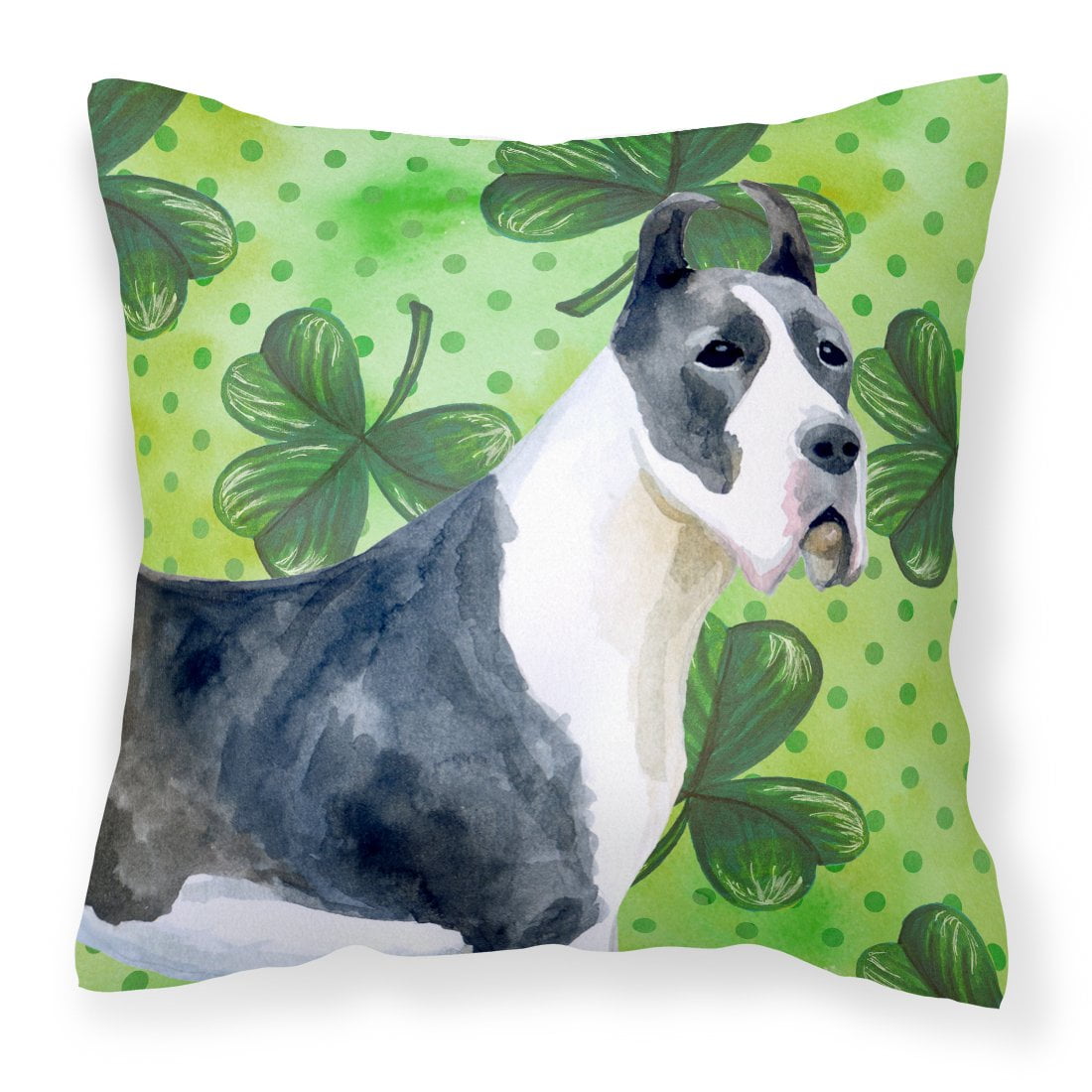 Harlequin Great Dane St.Patricks Fabric Decorative Pillow