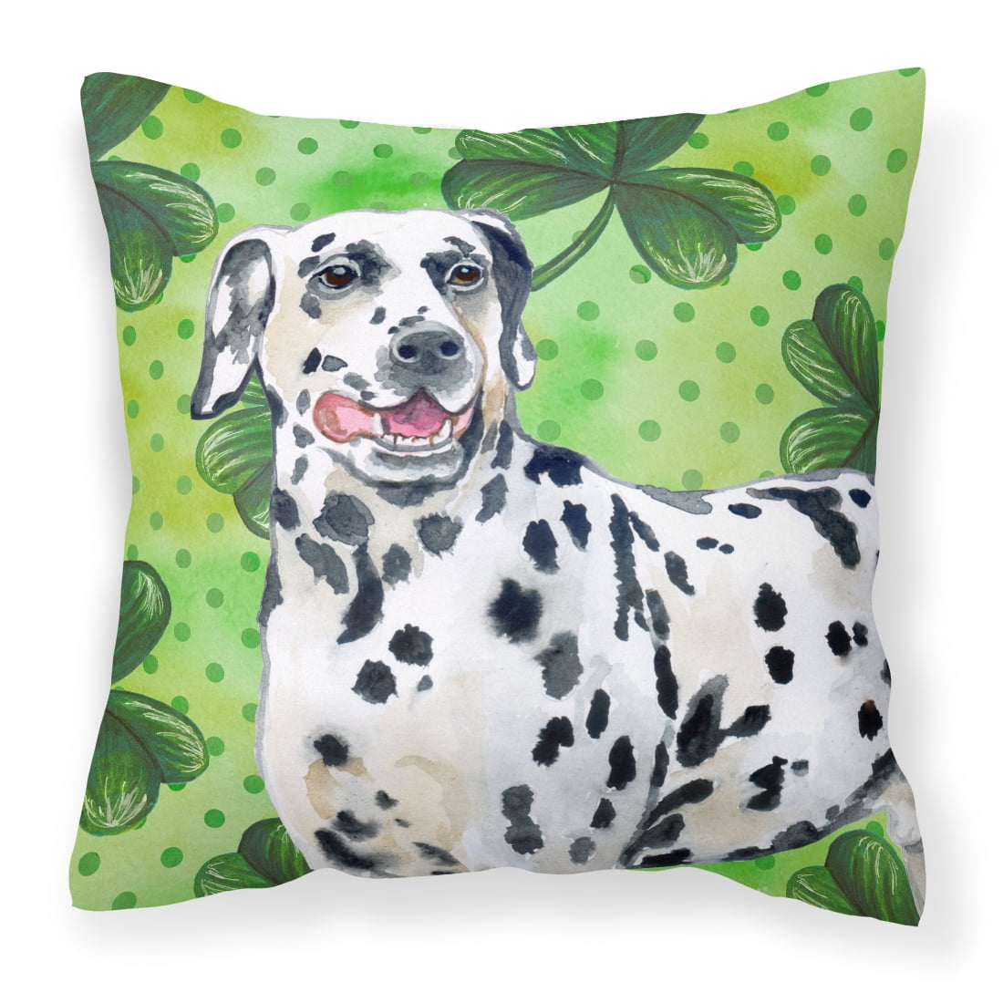 Dalmatian St.Patricks Fabric Decorative Pillow