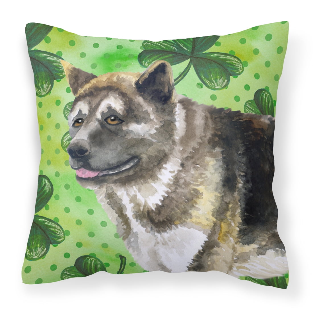 American Akita St.Patricks Fabric Decorative Pillow