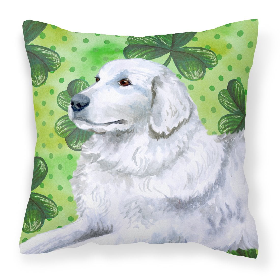 Maremma Sheepdog St.Patricks Fabric Decorative Pillow