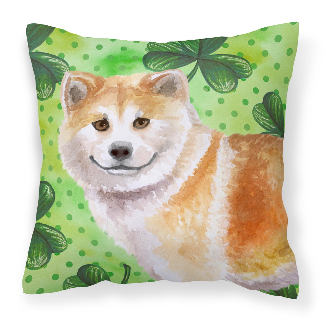 Shiba Inu St.Patricks Fabric Decorative Pillow
