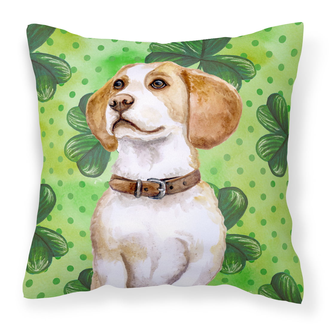 Beagle St.Patricks Fabric Decorative Pillow