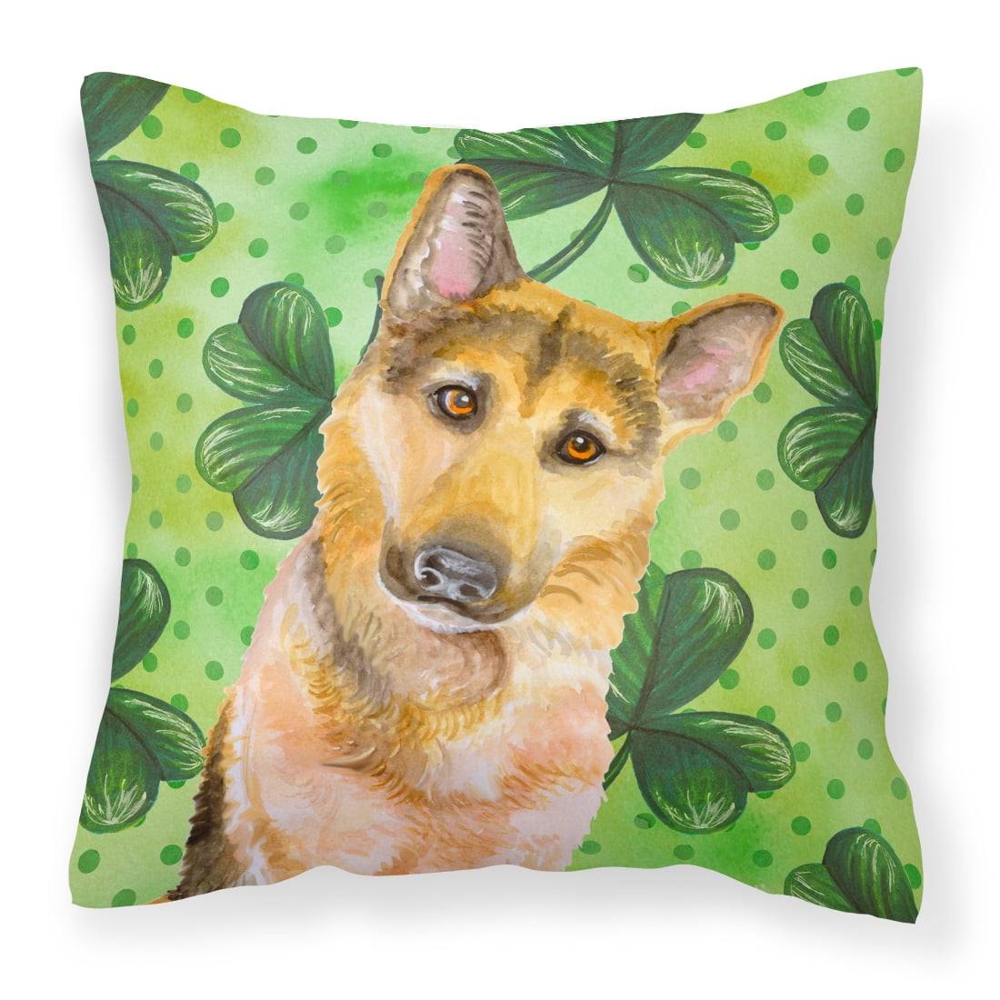 German Shepherd No.2 St.Patricks Fabric Decorative Pillow