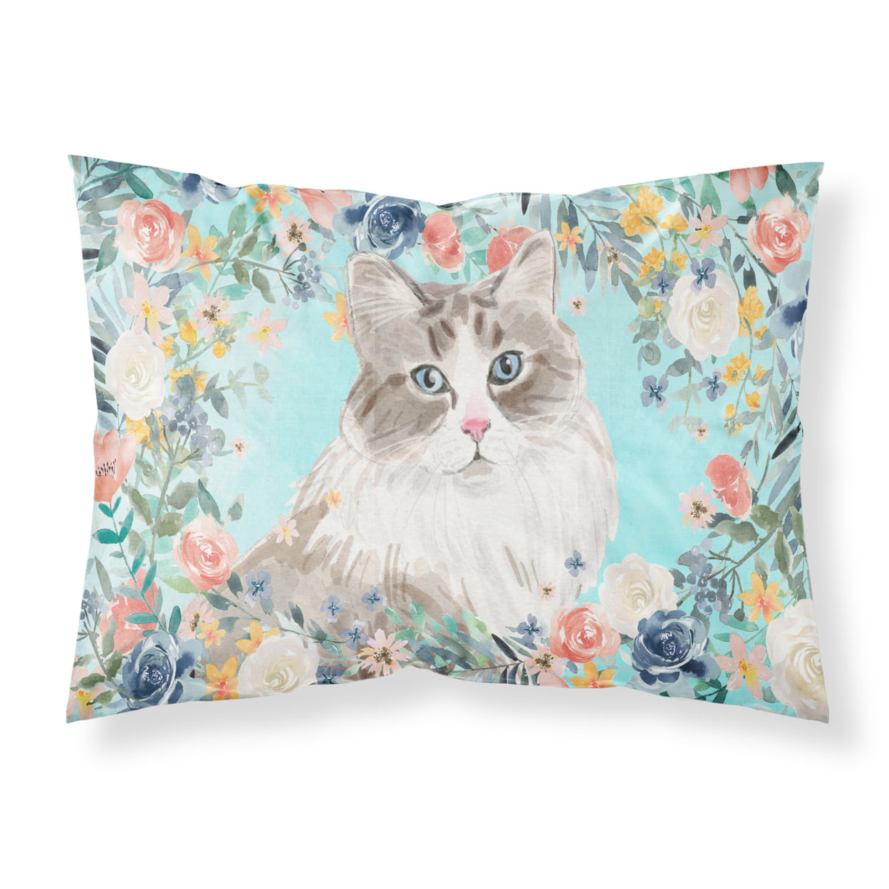 CK3399PILLOWCASE Siberian Spring Flowers Fabric Standard Pillowcase