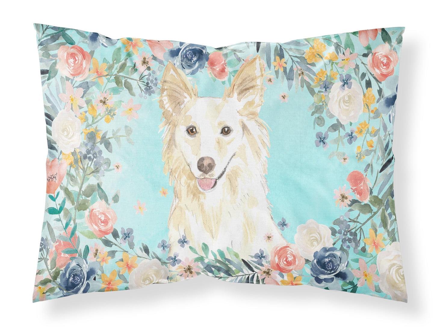 CK3403PILLOWCASE White Collie Fabric Standard Pillowcase