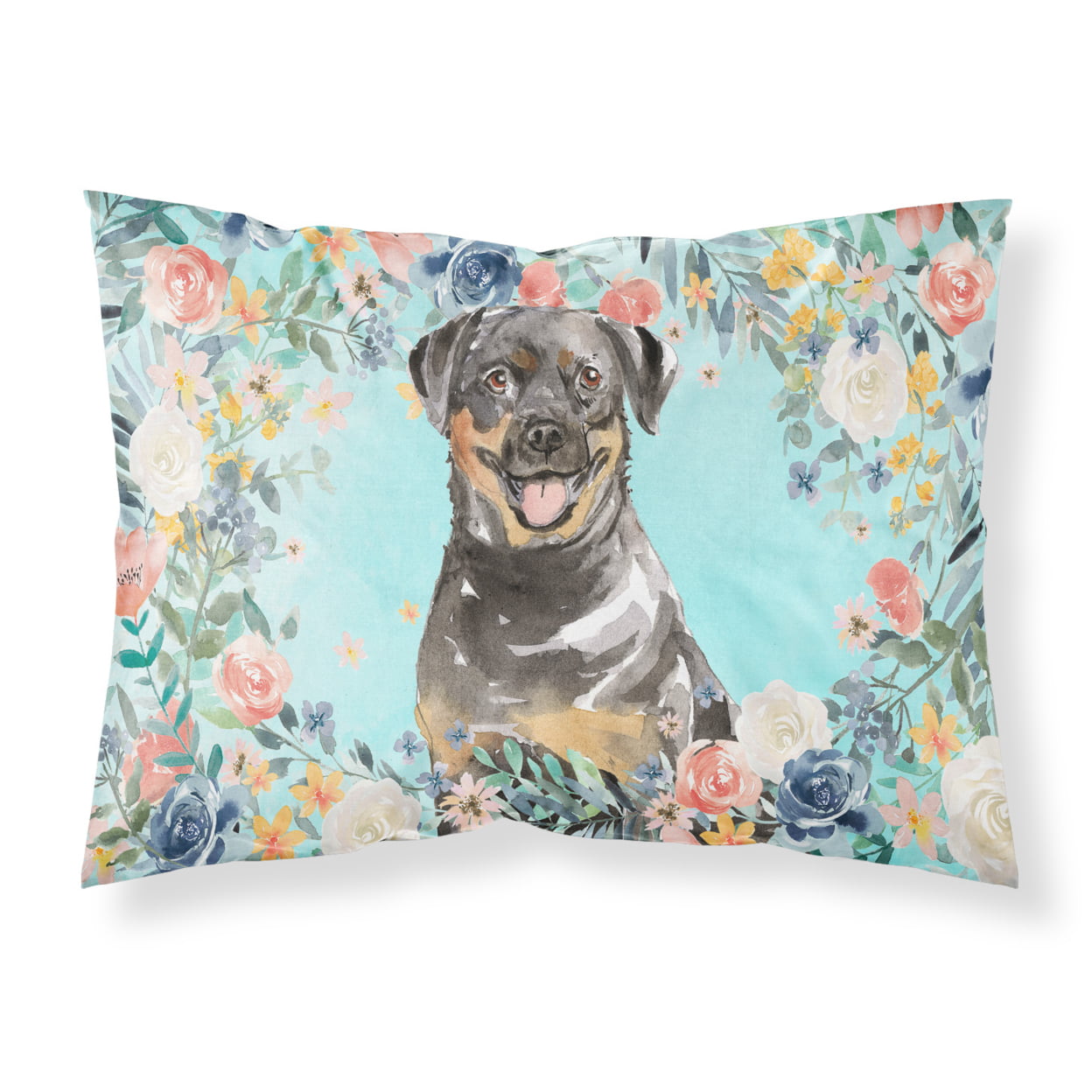 CK3415PILLOWCASE Rottweiler Fabric Standard Pillowcase