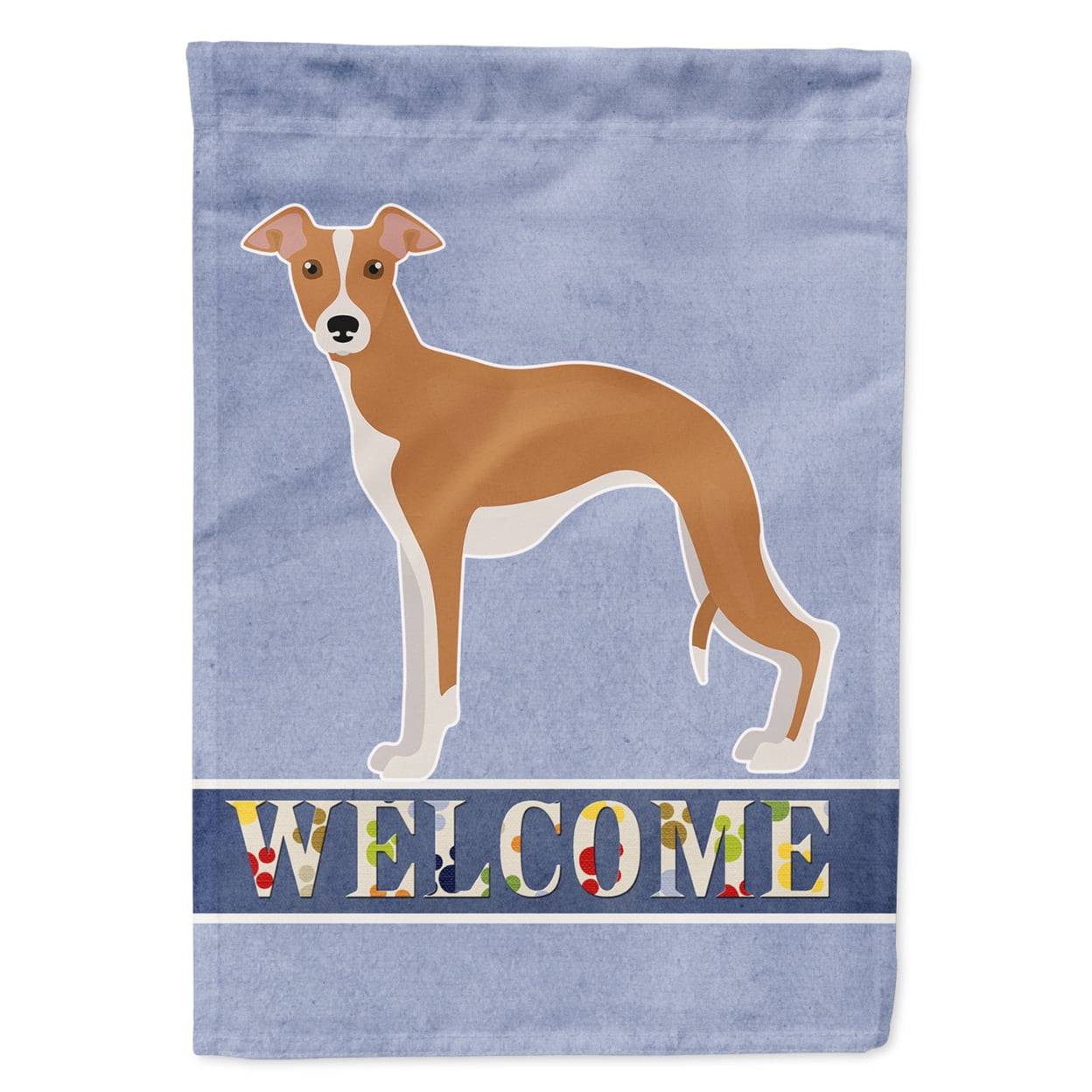 Italian Greyhound Welcome Garden Size Flag