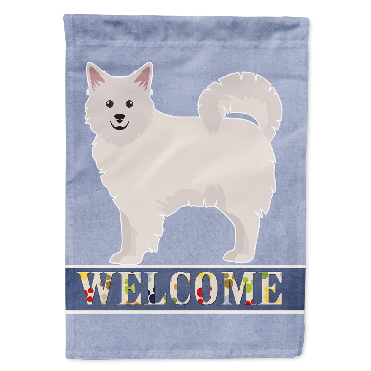 Italian Spitz Welcome Garden Size Flag
