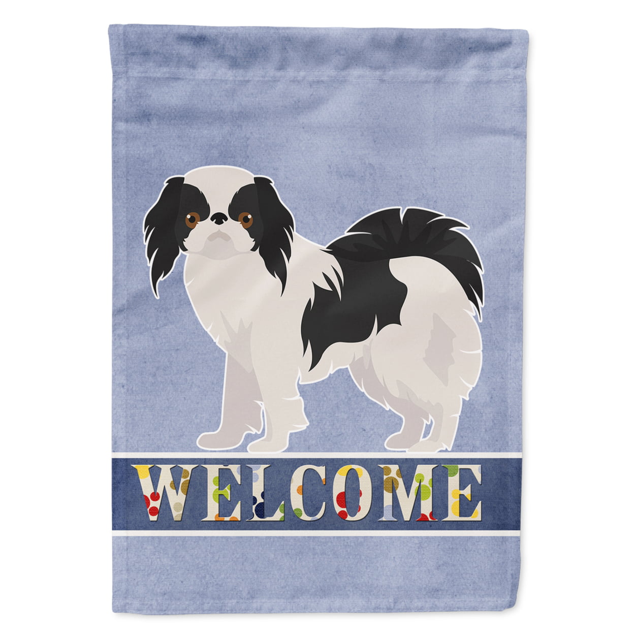 Japanese Chin Welcome Garden Size Flag