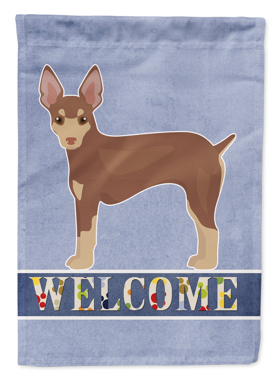 Miniature Fox Terrier Welcome Garden Size Flag