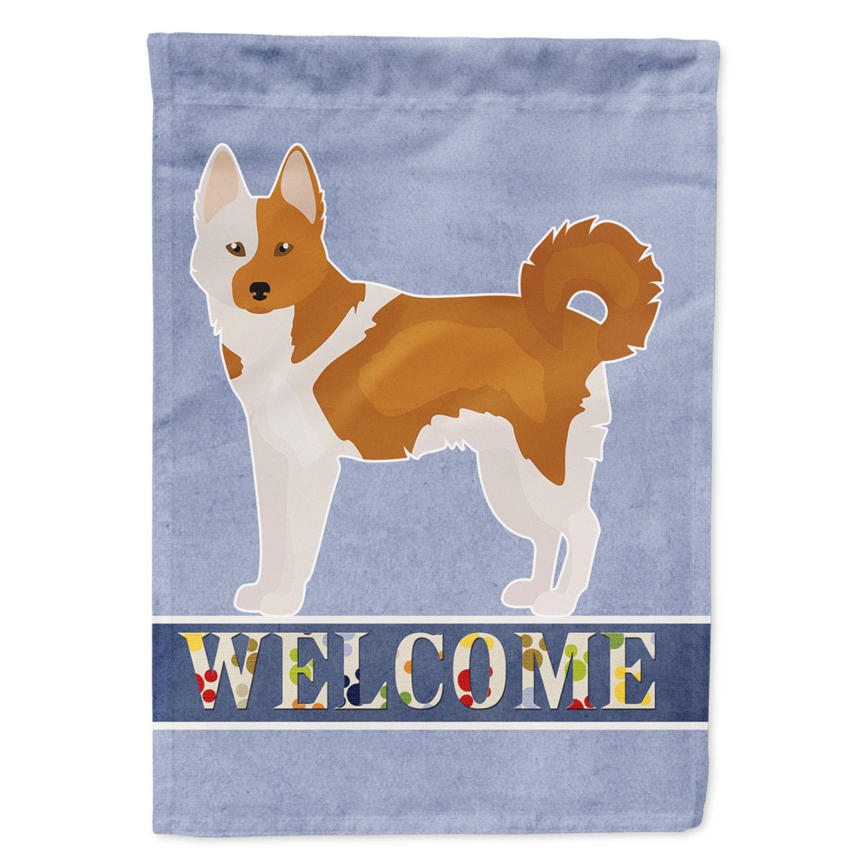 Nordic Spitz Welcome Garden Size Flag