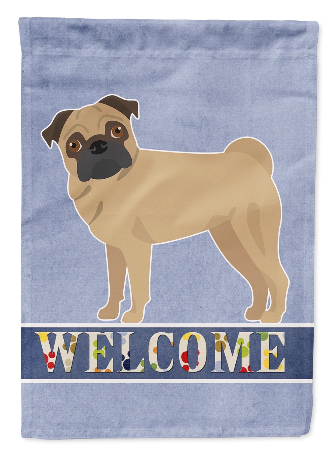 CK3673GF Pug Welcome Garden Size Flag