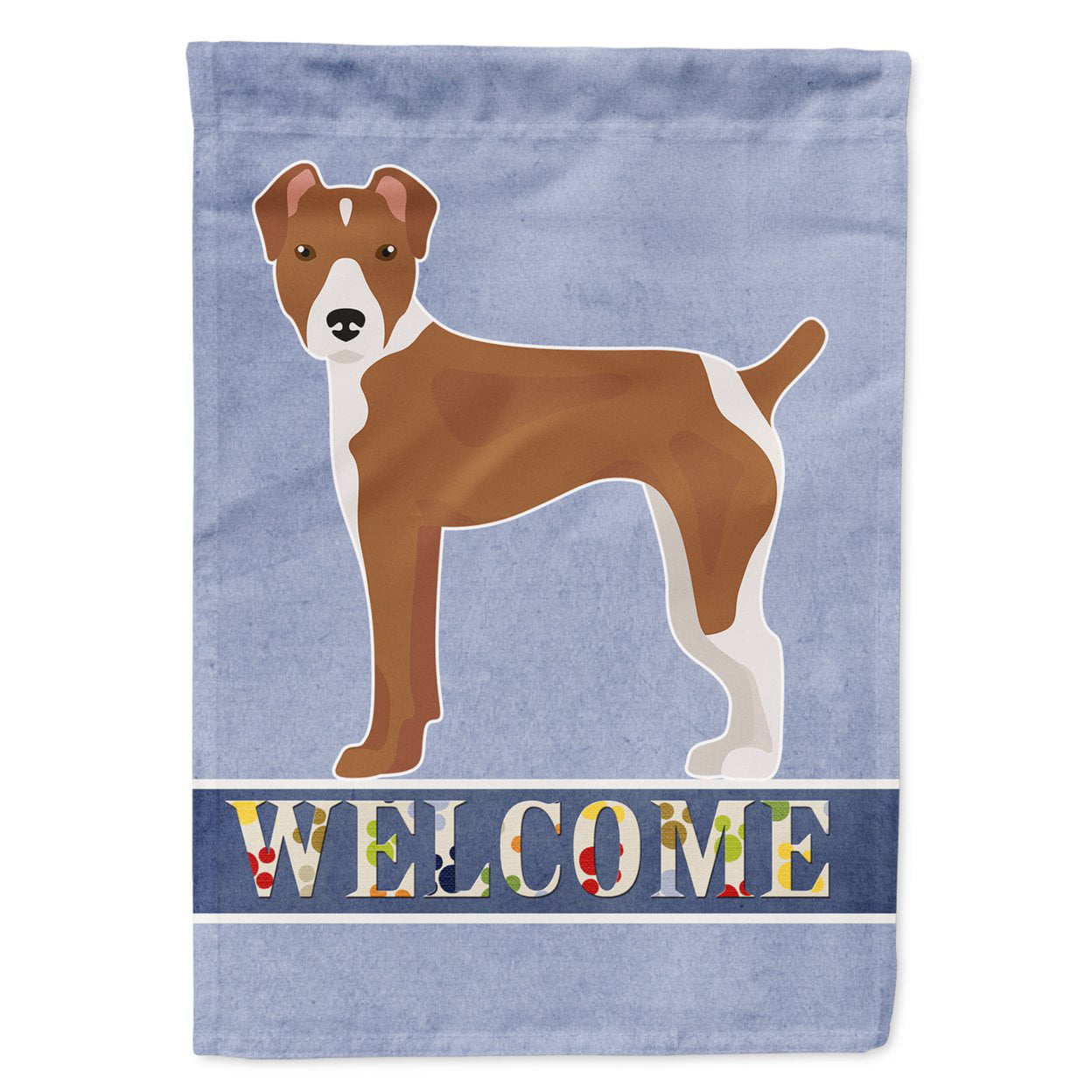 Rat Terrier Welcome Garden Size Flag