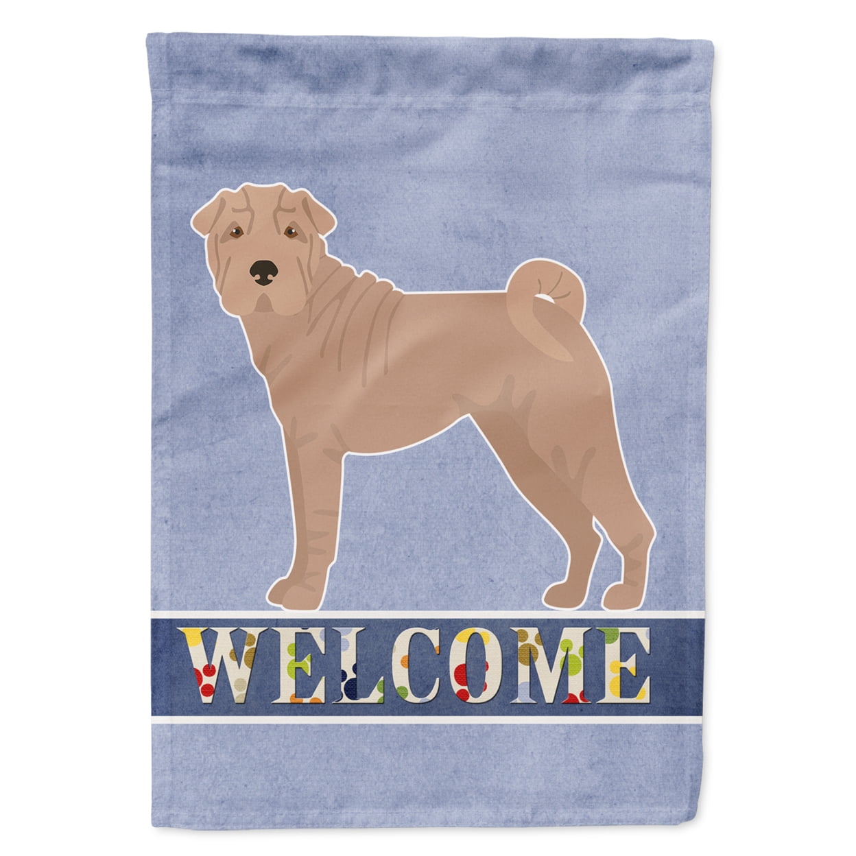 Shar Pei Welcome Garden Size Flag