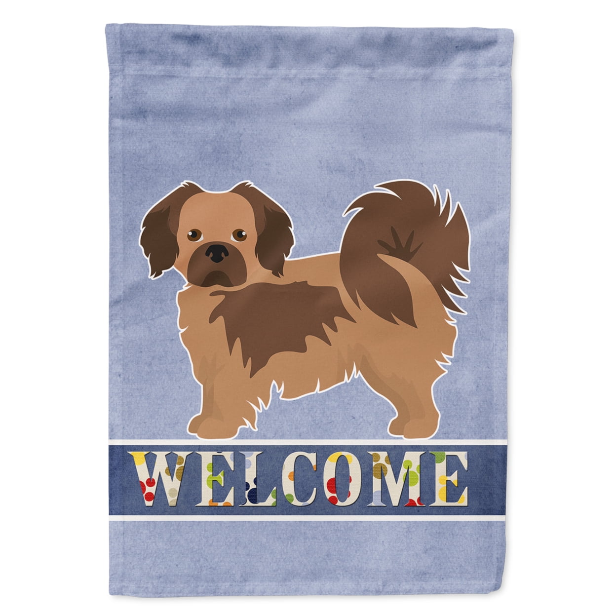 Tibetan Spaniel Welcome Garden Size Flag