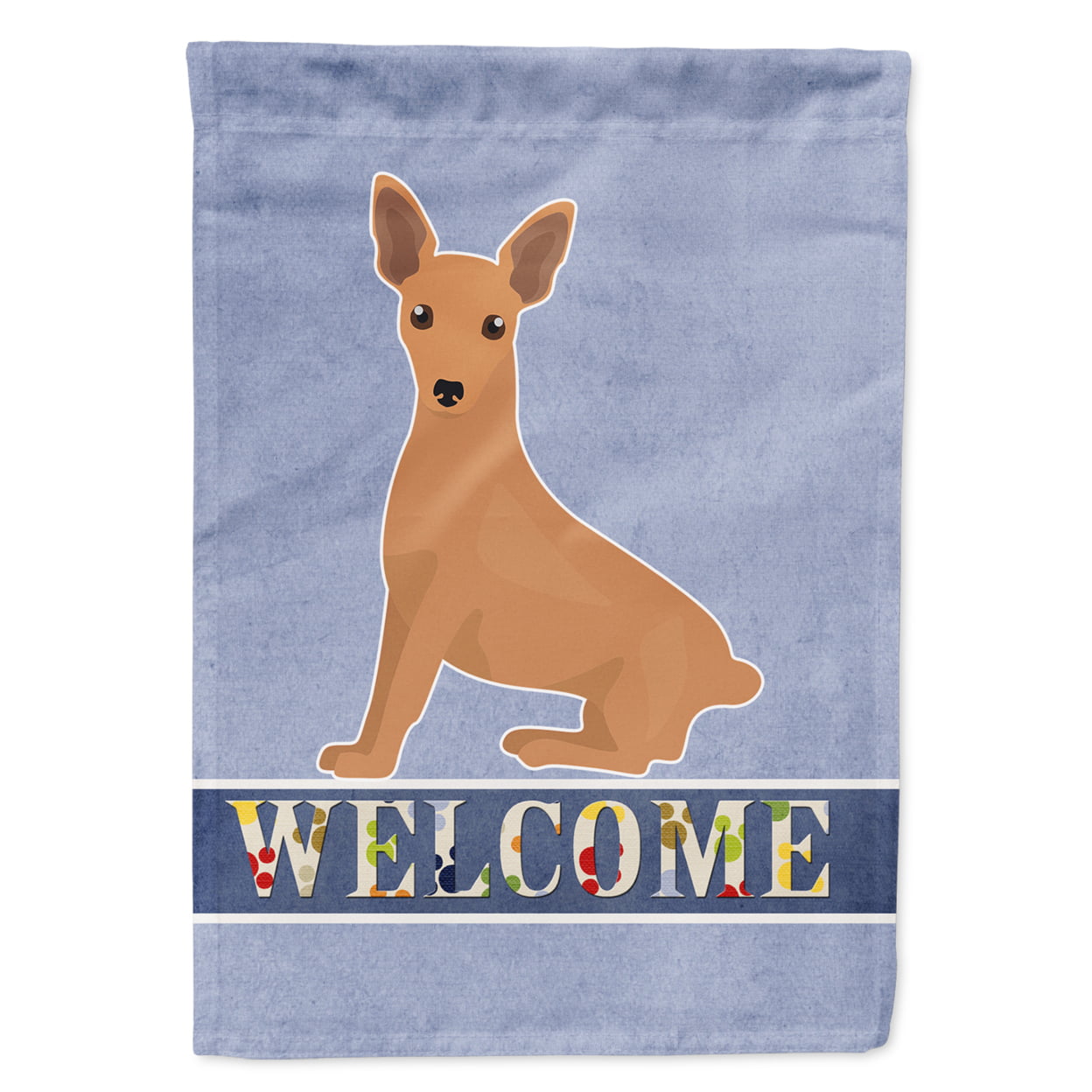 Miniature Pinscher Welcome Garden Size Flag